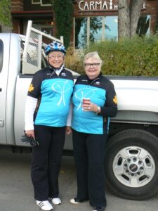 Pat and Bette supporting Cancervive tour