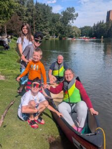 Charmaine with husband and grandkids